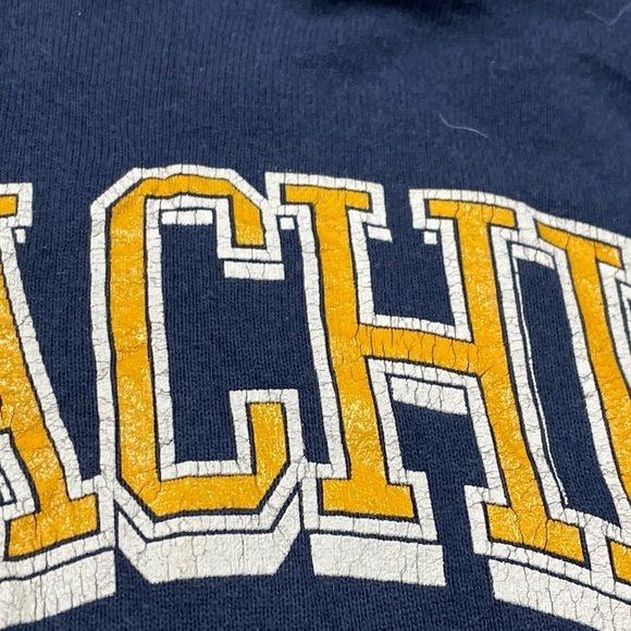 Vintage 1980 Teaching University Blue 80s Crewneck Pullover Sweatshirt - Picture 6 of 7